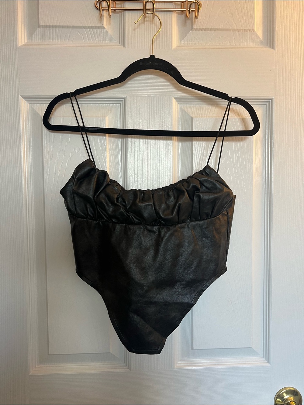 NWT Pretty Little Thing Faux Leather Top